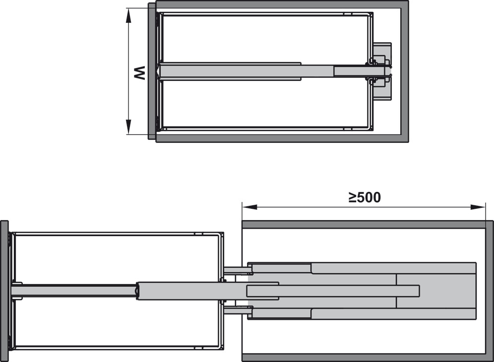 Tủ Đồ Khô 300mm Dispensa 90º Hafele 546.54.631 - Cấu tạo tủ đồ khô Hafele 546.54.631: khung kéo Dispensa 90 gắn cánh Tủ Đồ Khô 300mm Dispensa 90º Hafele 546.54.631 - Cấu tạo tủ đồ khô Hafele 546.54.631: khung kéo Dispensa 90 gắn cánh
