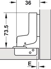 Bản Lề Lọt Lòng Metalla A DIY 110º Hafele 493.03.025