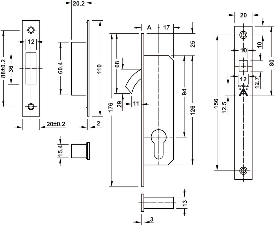 Thân Khóa Cửa Trượt Đố Nhỏ BS 30mm Hafele 911.26.672 - Thân khóa cửa trượt đố nhỏ Hafele 911.26.672 dành cho cửa nào? Thân Khóa Cửa Trượt Đố Nhỏ BS 30mm Hafele 911.26.672 - Thân khóa cửa trượt đố nhỏ Hafele 911.26.672 dành cho cửa nào?