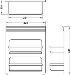 Kệ Đa Năng Có Khung Hafele 523.00.360 ảnh 2