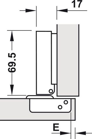 Bản Lề Trùm Ngoài Metalla SM DIY 110º Hafele 493.03.020