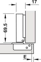 Bản Lề Trùm Ngoài Metalla SM DIY 110º Hafele 493.03.020