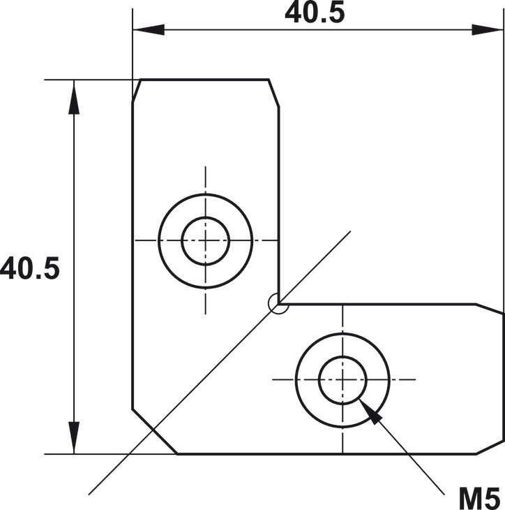Bas Nối Góc Hafele 260.26.997