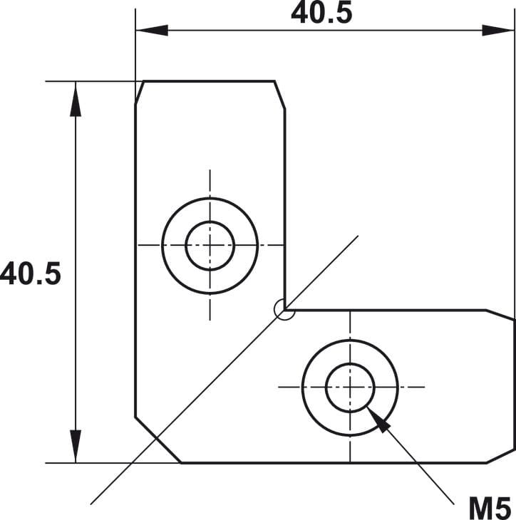 Bas Nối Góc Hafele 260.26.998