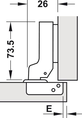 Bản Lề Trùm Nửa Metalla SM DIY 110º Hafele 493.03.022