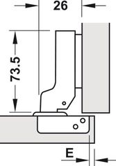 Bản Lề Trùm Nửa Metalla SM DIY 110º Hafele 493.03.022