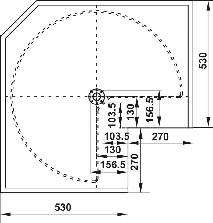 Mâm Xoay Mezzo 270º 800mm Cucina 548.37.210 – ảnh 4