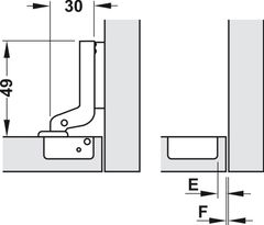 Bản Lề Lọt Lòng Metalla Mini A 110º Hafele 311.01.072