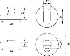 Thân Khóa & Chốt Vệ Sính Hafele 902.54.290 ảnh 3