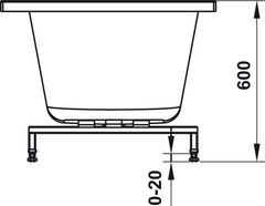 Bồn Tắm Âm Hình Bầu Dục Nagoya 1700 Hafele 588.79.600 ảnh 4