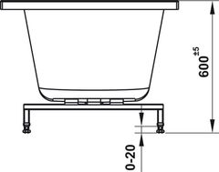 Bồn Tắm Âm Hình Bầu Dục Nagoya 1500 Hafele 588.79.601 ảnh 4