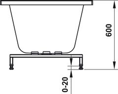 Bồn Tắm Âm Hình Vuông Nagoya 1700 Hafele 588.79.602 ảnh 4