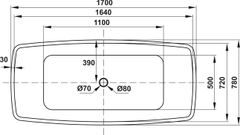 Bồn Tắm Độc Lập Nagoya 1700 Hafele 588.99.610 ảnh 5