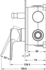Bộ Trộn Âm 2 Đường Nước Kobe Hafele 589.15.007 ảnh 3