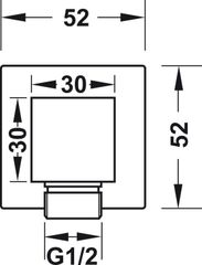 Bộ Tiếp Nước Dạng Vuông Hafele 485.60.009 ảnh 3