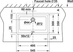 Chậu Lavabo Âm Bàn Sapporo 545 Hafele 588.79.014 ảnh 2