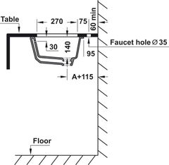 Chậu Lavabo Âm Bàn Sapporo 545 Hafele 588.79.014 ảnh 5