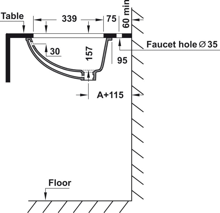 Chậu Sứ Lavabo Âm Bàn Sapporo 570 Hafele 588.79.015 - Quy trình lắp chậu lavabo và bộ xả Chậu Sứ Lavabo Âm Bàn Sapporo 570 Hafele 588.79.015 - Quy trình lắp chậu lavabo và bộ xả