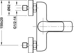 Bộ Trộn Nổi 2 Đường Nước Uni Hafele 495.61.130 ảnh 4