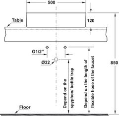 Chậu Lavabo Sứ Đặt Bàn Sapporo 500 Hafele 588.79.032 ảnh 4