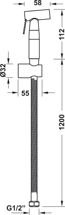 Vòi Xịt Vệ Sinh Có Giá Đỡ Hafele 589.25.991 - Vòi xịt vệ sinh Hafele 589.25.991 – trọn bộ, lắp là dùng