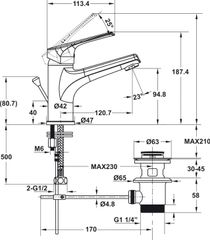 Vòi Trộn Lavabo Vigor 90 Có Bộ Xả Kéo Hafele 589.15.180 ảnh 2