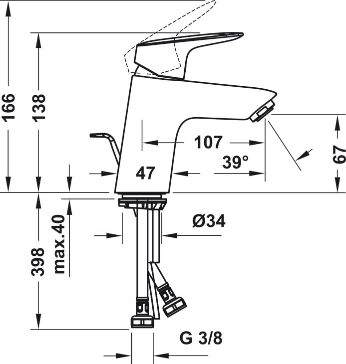 Vòi Trộn Lavabo Logis 70 Hansgrohe 589.52.405 – ảnh 2