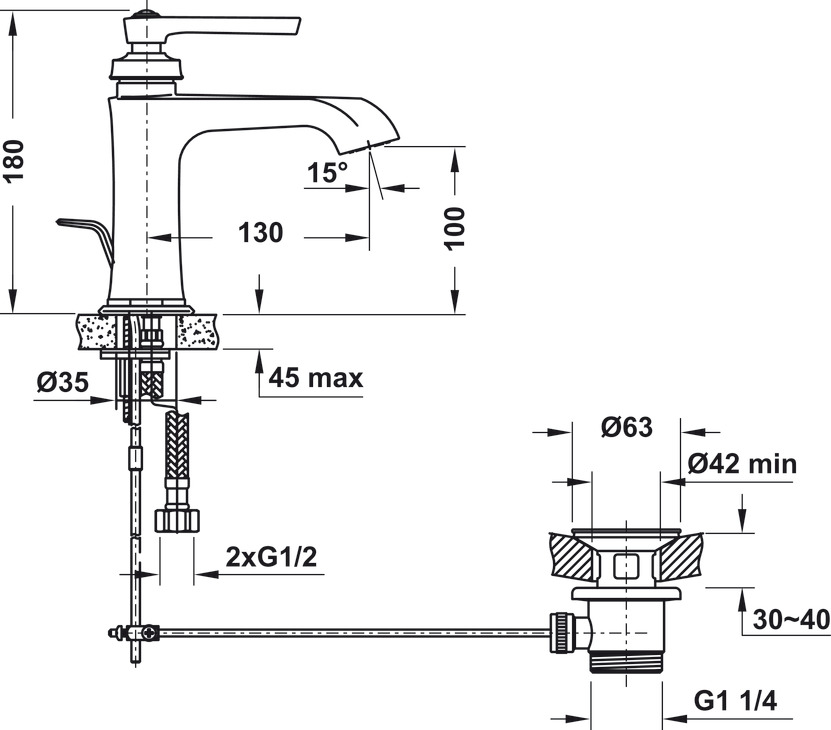 Vòi Trộn Lavabo Kyoto 100 Có Xả Kéo Hafele 589.35.000 - Chọn chậu phù hợp với vòi Kyoto 100 chrome
