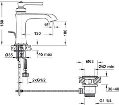 Vòi Trộn Lavabo Kyoto 100 Có Xả Kéo Hafele 589.35.000 ảnh 3
