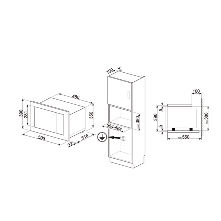 Lò Vi Sóng Âm Tủ FMI120S2 Smeg 536.34.192 – ảnh 2