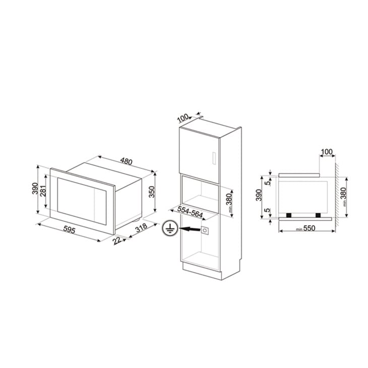 Lò Vi Sóng Kết Hợp Nướng Smeg FMI120N2 536.64.961 – ảnh 2