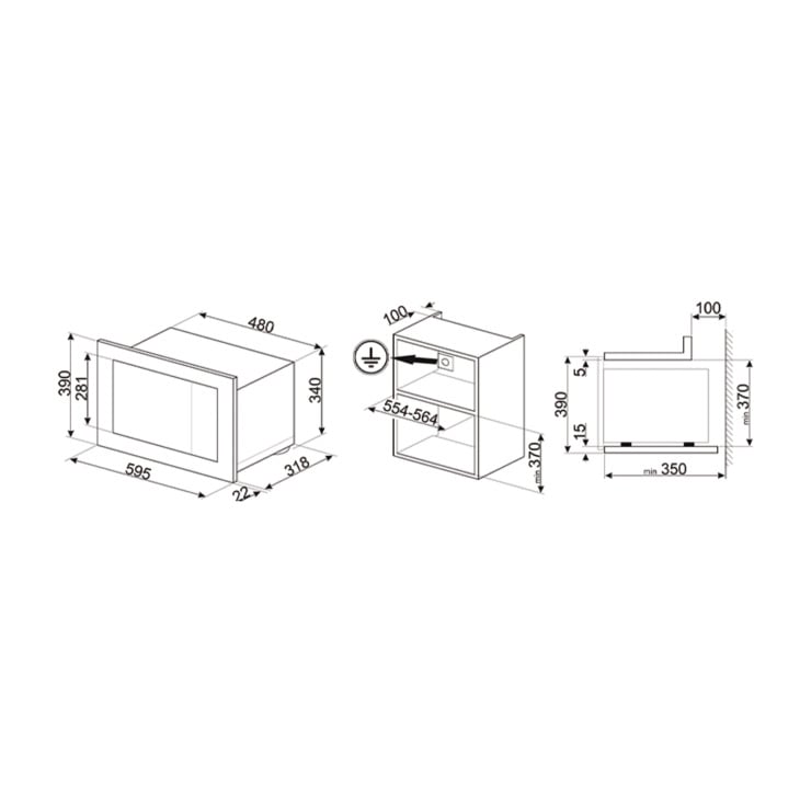 Lò Vi Sóng Kết Hợp Nướng Smeg FMI120N2 536.64.961 – ảnh 3