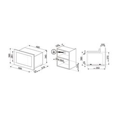 Lò Vi Sóng Kết Hợp Nướng Smeg FMI120N2 536.64.961 ảnh 3