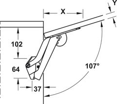 Tay Nâng Free Space Loại F Hafele 493.05.914 ảnh 6