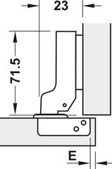Bản Lề Trùm Nửa Metalla SM 95º Mini Hafele 311.04.441 ảnh 3