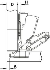 Bản Lề Trùm Ngoài Metalla SM 165º Hafele 315.02.750 ảnh 3