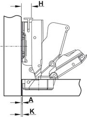 Bản Lề Lọt Lòng Metalla SM 165º Hafele 315.02.752 ảnh 3