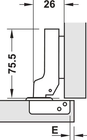 Bản Lề Trùm Nửa Metalla SM 110º DIY Hafele 483.01.721