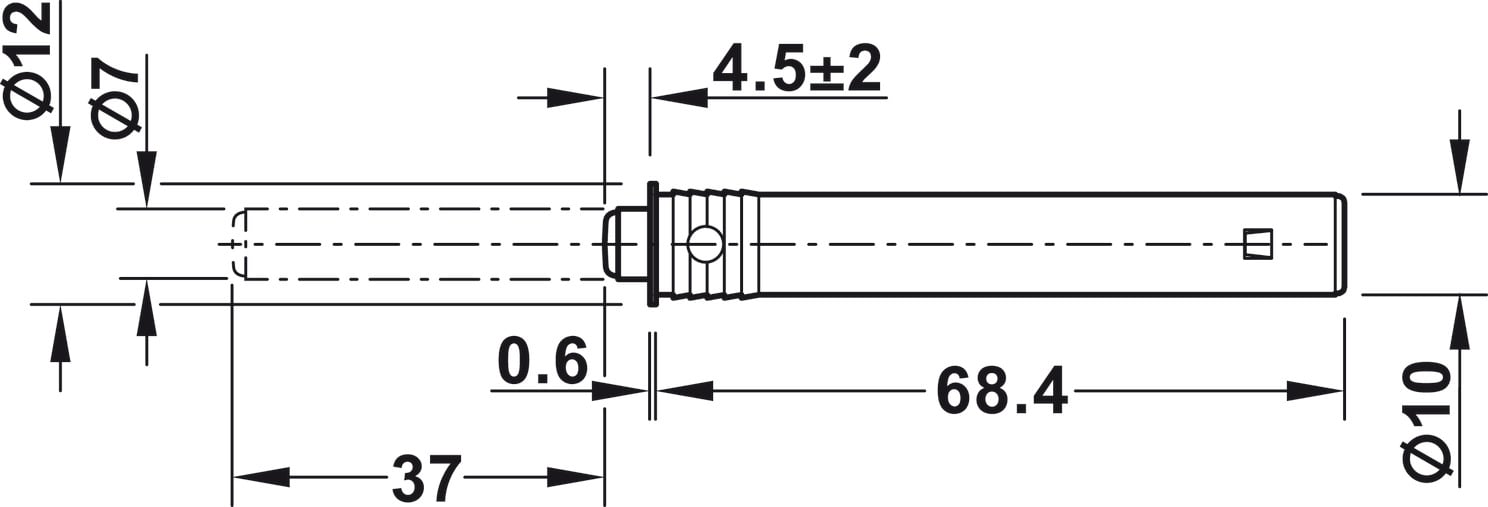Nêm Nhấn Dài Đầu Cao Su Hafele 356.12.717 - Giữ nêm nhấn dài đầu cao Su Häfele 356.12.717 vận hành ổn định