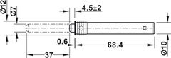 Nêm Nhấn Dài Đầu Cao Su Hafele 356.12.317 ảnh 5