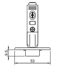 Bản Lề Trùm Nửa Metalla SM 95º Mini Hafele 311.04.441 ảnh 4