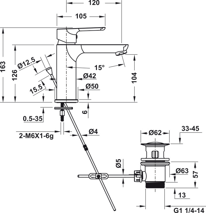 Vòi Trộn Uni 100 Có Bộ Xả Kéo Hafele 589.78.060 - Thông số kỹ thuật vòi Uni 100 Hafele 589.78.060 Vòi Trộn Uni 100 Có Bộ Xả Kéo Hafele 589.78.060 - Thông số kỹ thuật vòi Uni 100 Hafele 589.78.060