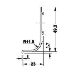 Tay Nắm Tủ Dạng Thanh Ngang Hafele 126.37.911 ảnh 2