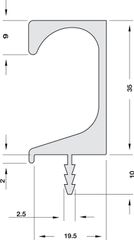 Tay Nắm Dạng Thanh Nhôm 3000mm Hafele 126.27.905 ảnh 2
