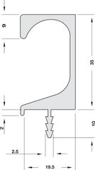 Tay Nắm Dạng Thanh Nhôm 3000mm Hafele 126.27.303 ảnh 3