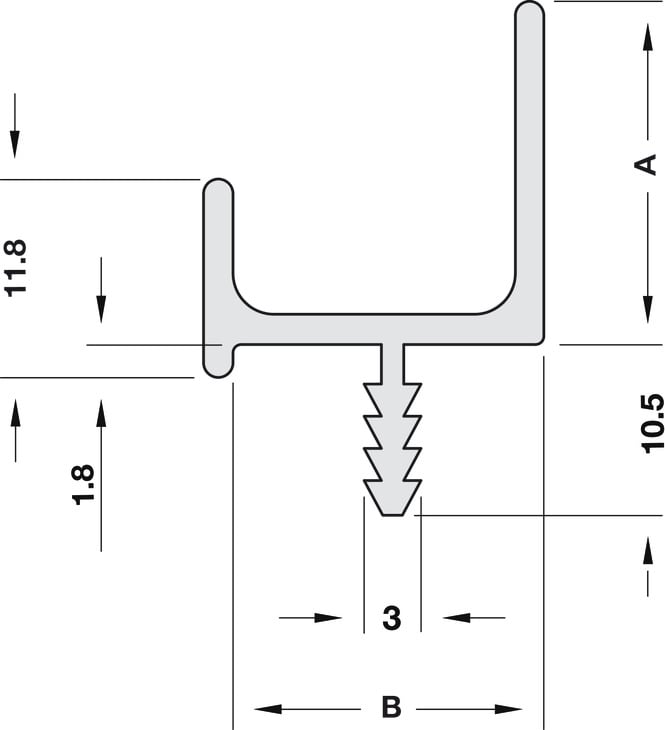 Tay Nắm Dạng Thanh Nhôm 3000mm Hafele 126.27.906 - Tổng quan về tay nắm dạng thanh nhôm 3000mm Hafele 126.27.906