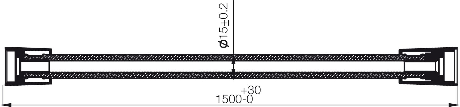Dây Sen PVC 1500 Hafele 495.60.111 - Cấu tạo và chất liệu của dây sen PVC 1500 Hafele 495.60.111
