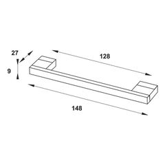 Tay Nắm Nhôm 148mm Hafele 100.90.925 ảnh 2