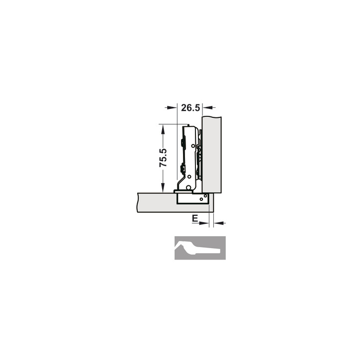 Bản Lề Legato Trùm Nửa Cucina 334.00.031 – ảnh 3
