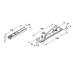 Phụ Kiện Cho Bản Lề Sàn Hafele 932.79.090 ảnh 3